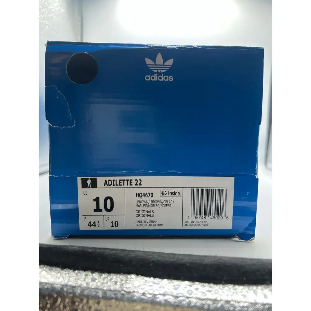 Adidas Adilette 22 Slides “Light Brown” size 10 men’s